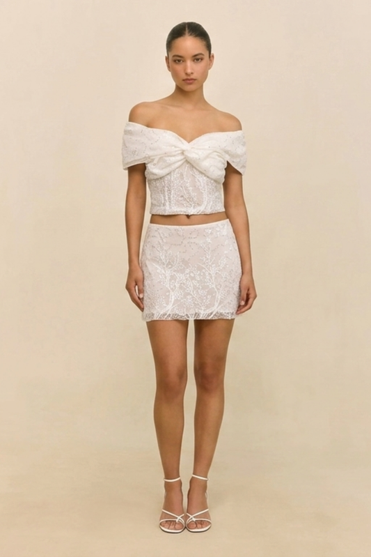 Villa Cimbrone Lace Mini Skirt